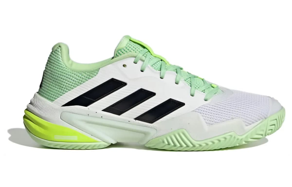 Adidas Barricade 13 Cloud White Core Black Semi Green Spark 2