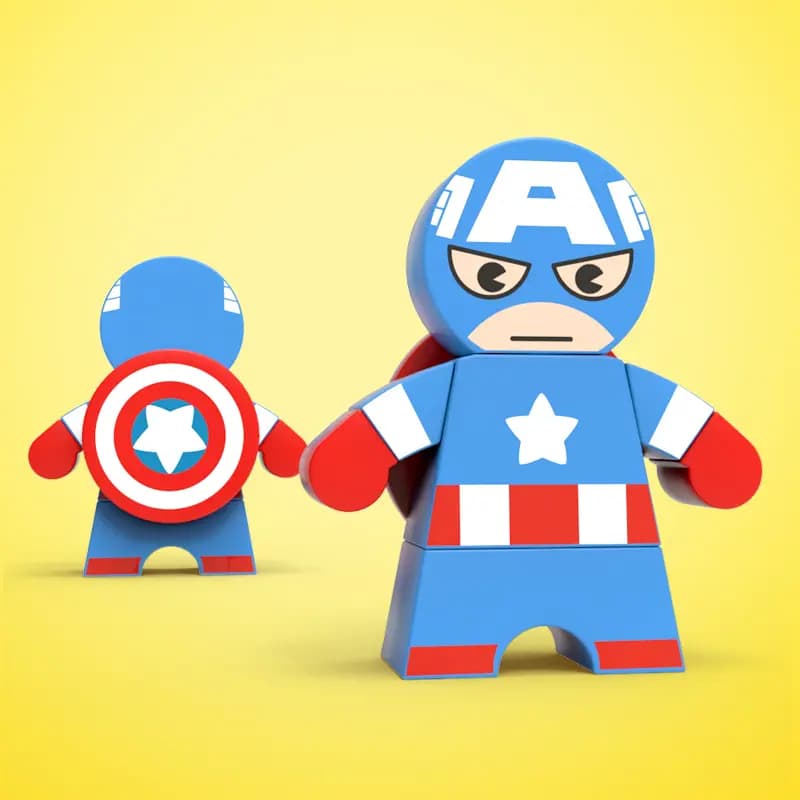 Wooden Play Family Marvel Character The Avengers Figure Derivatives/IP Merch 2