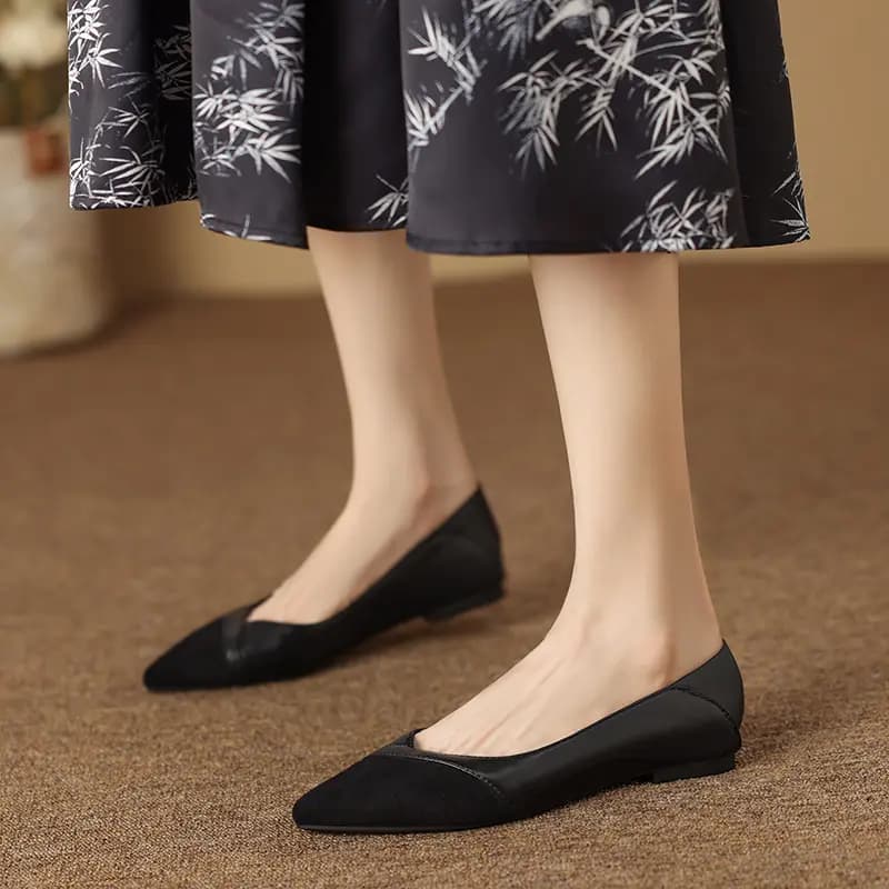 Mulinsen PU Fabric Classic Simple Fashion Lady Commute Slip-On Soft Sole Comfortable Anti-Slip Women's Casual Shoes 6