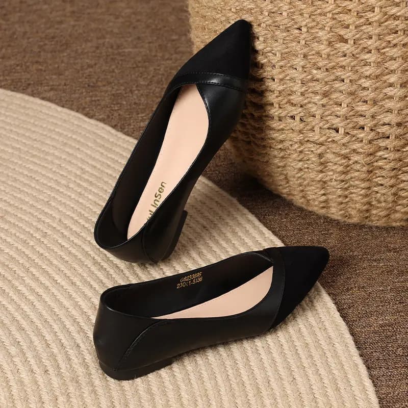 Mulinsen PU Fabric Classic Simple Fashion Lady Commute Slip-On Soft Sole Comfortable Anti-Slip Women's Casual Shoes 7