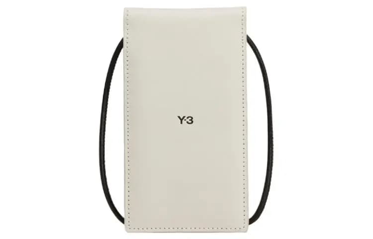 Y-3 Dəri Çiyin Çantası Unisex Talc