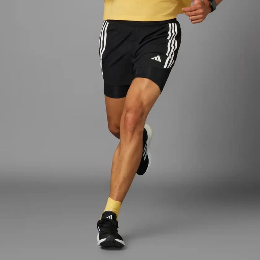 adidas Own The Run 2-In-1 Kişi Şortu Qara 2