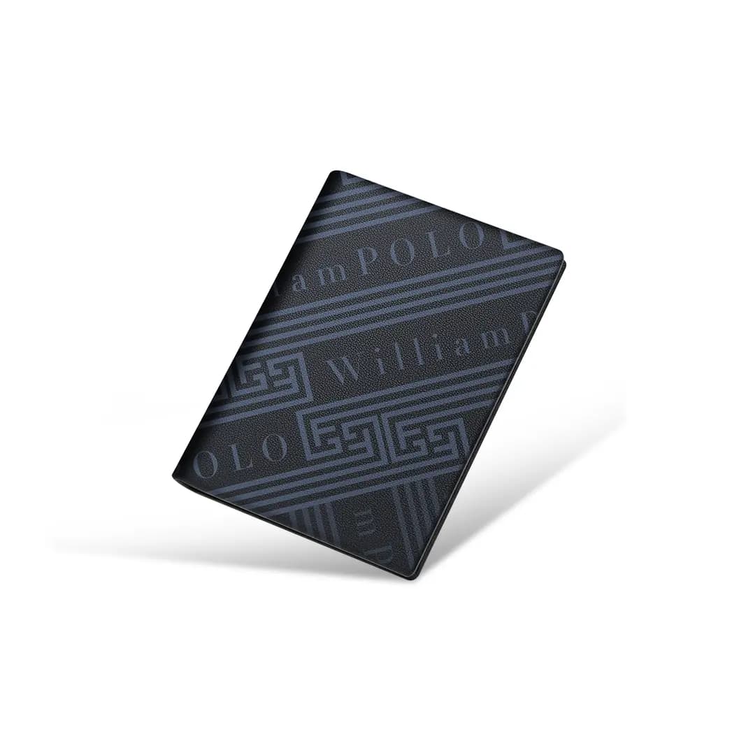 WilliamPOLO Ultra-Thin Minimalist Casual Nappa Genuine Leather Card Holder Driver's License Holder Wallet Unisex Couple Style 2