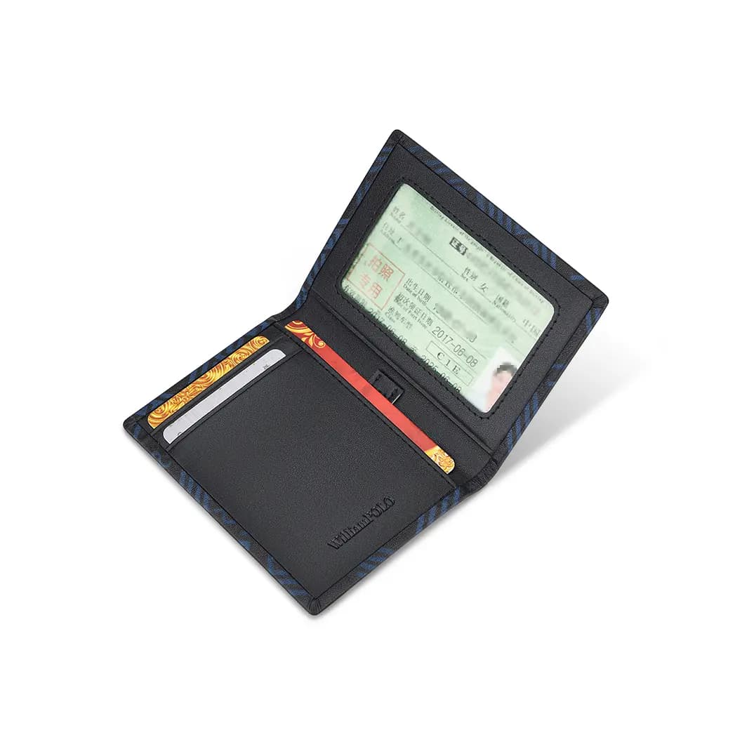 WilliamPOLO Ultra-Thin Minimalist Casual Nappa Genuine Leather Card Holder Driver's License Holder Wallet Unisex Couple Style 3