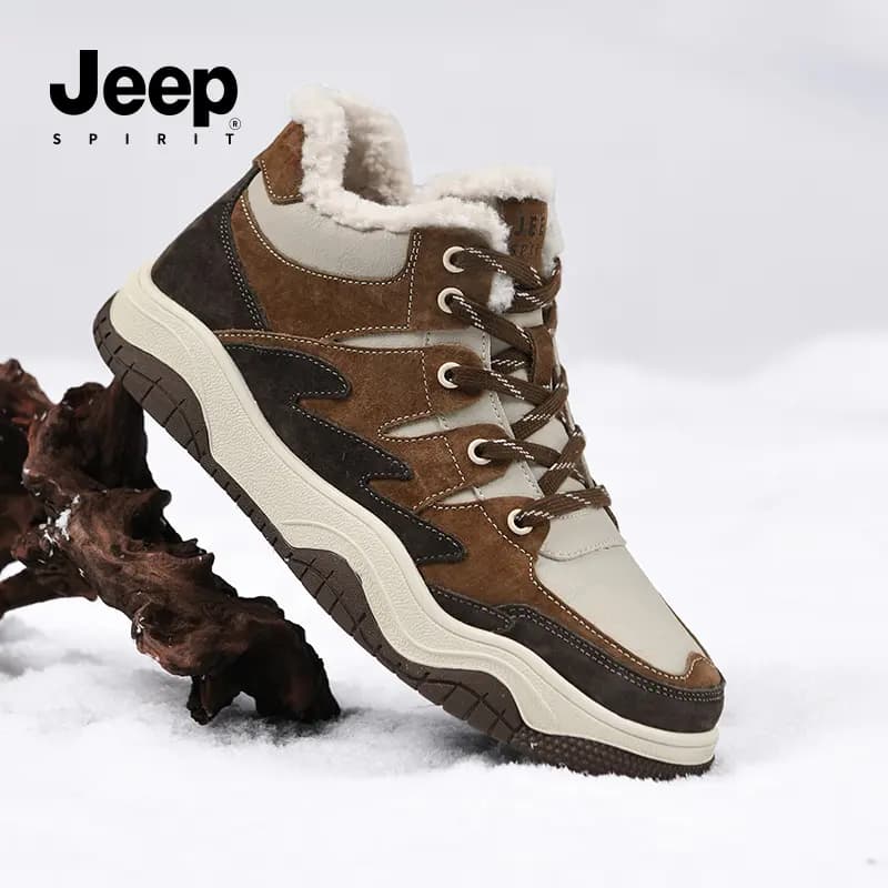 JEEP SPIRIT Qısa Qar Çəkməsi Kişi Açıq Qəhvəyi 10