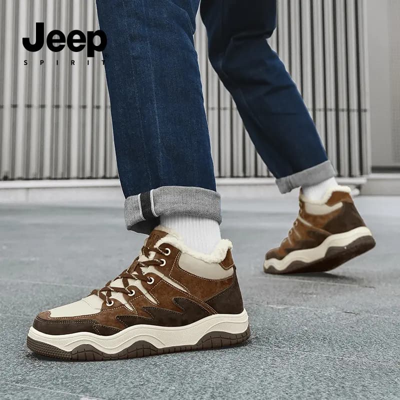 JEEP SPIRIT Qısa Qar Çəkməsi Kişi Açıq Qəhvəyi 12