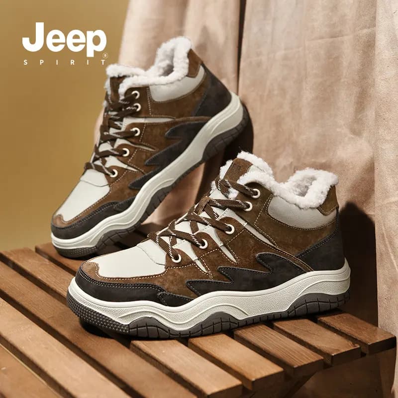 JEEP SPIRIT Qısa Qar Çəkməsi Kişi Açıq Qəhvəyi 13