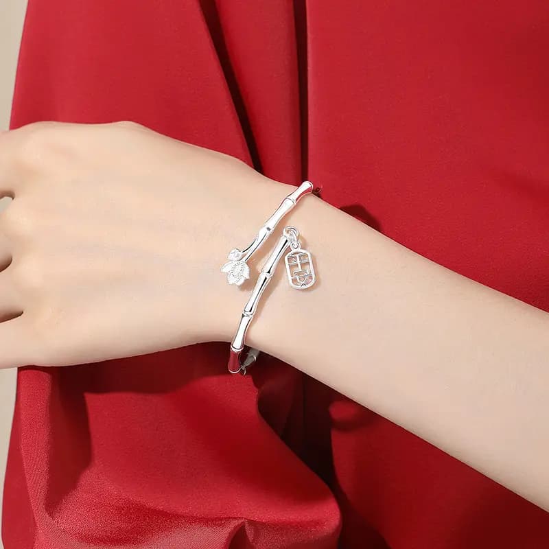 Silver Qianhui Lotus Qadın Bilərziyi 4