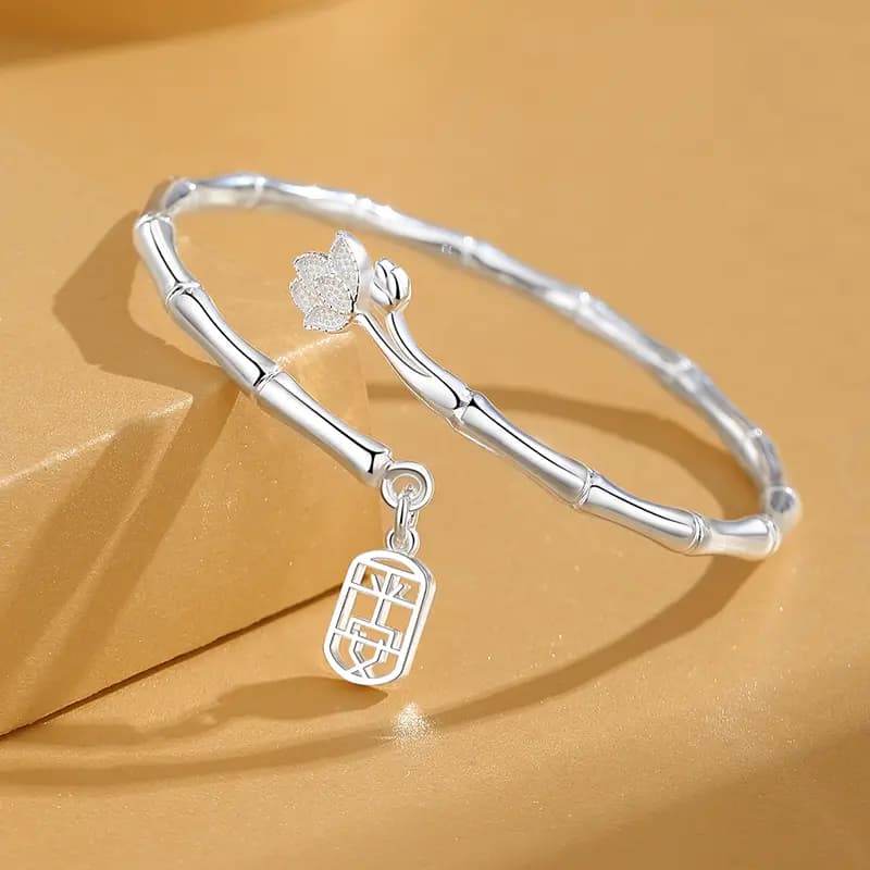 Silver Qianhui Lotus Qadın Bilərziyi 2