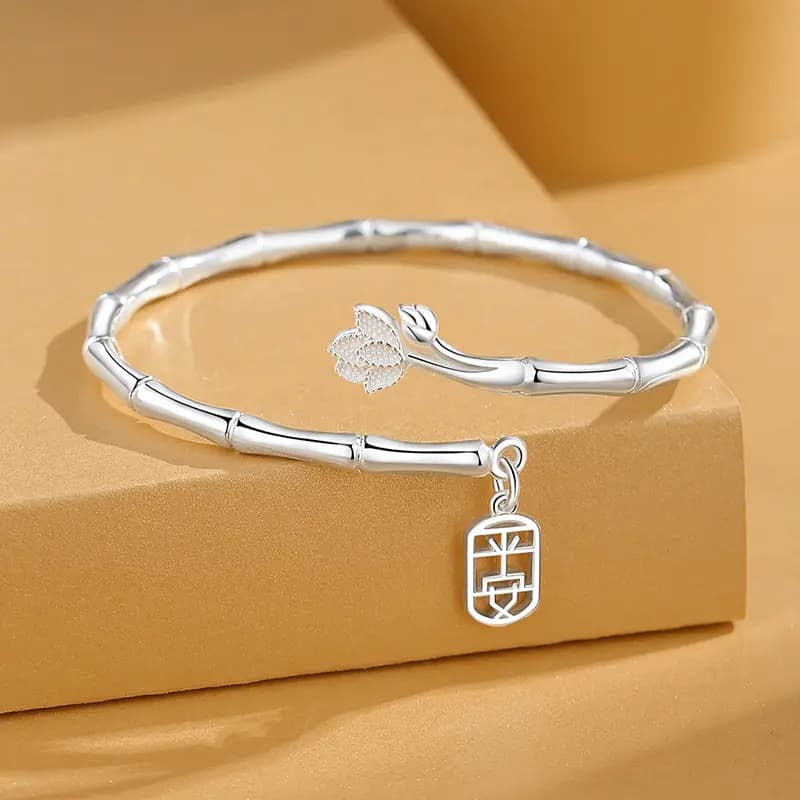 Silver Qianhui Lotus Qadın Bilərziyi 5