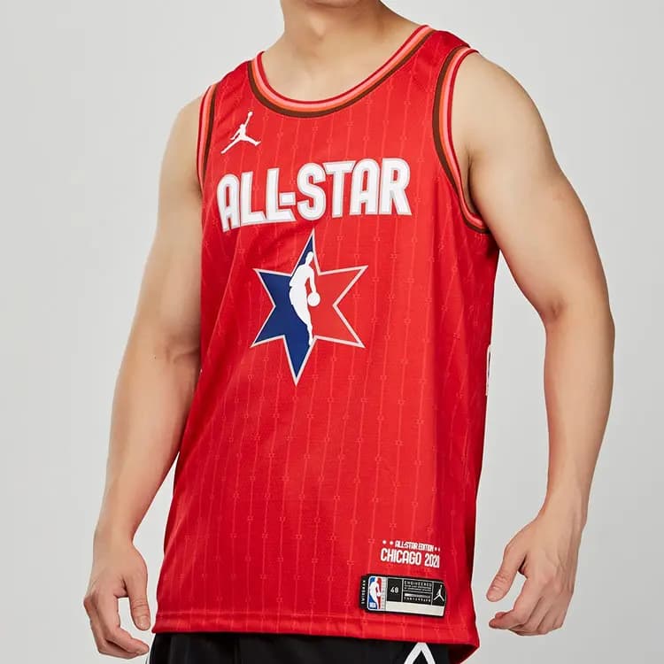 Jordan NBA 2020 All-Star Kawhi Leonard #2 Fan Edition Mayka Kişi Qırmızı 5