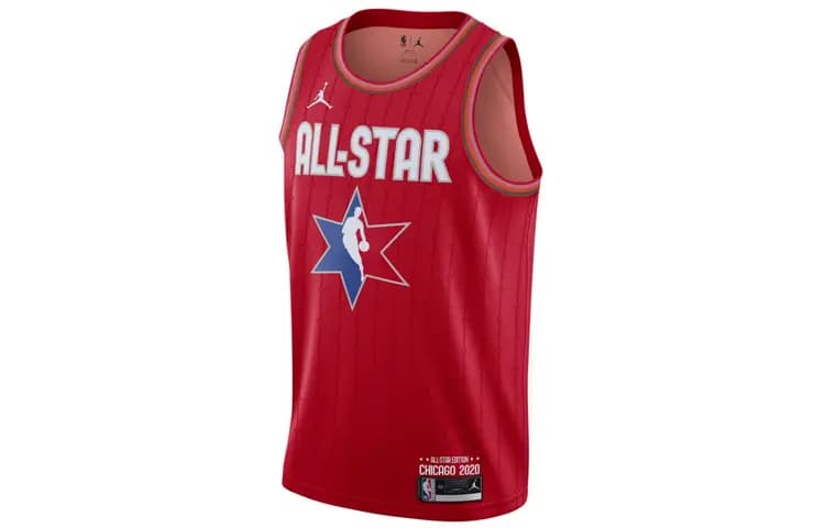 Jordan NBA 2020 All-Star Kawhi Leonard #2 Fan Edition Mayka Kişi Qırmızı