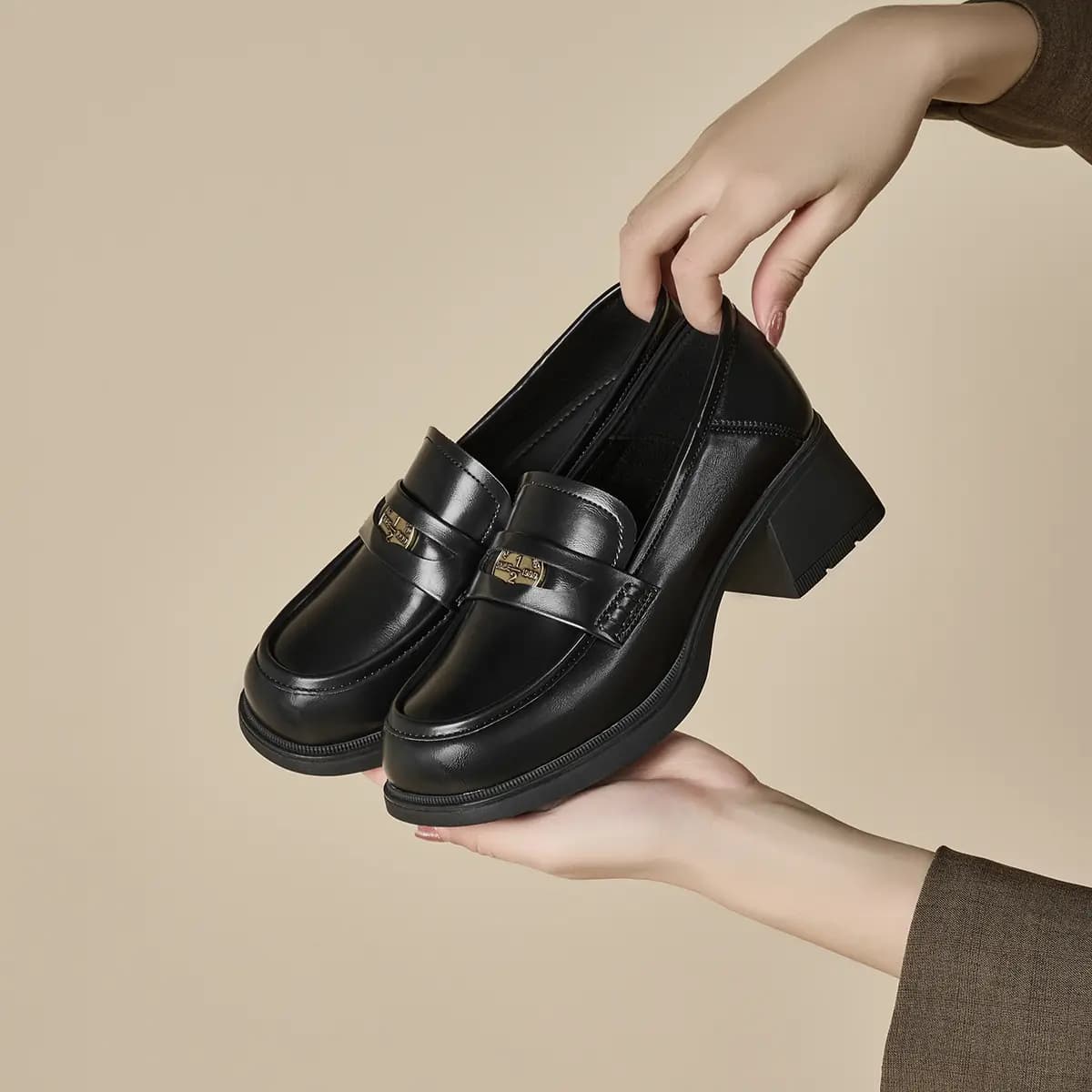 GEMEIQ Vintage Qadın Loafer 5sm 4