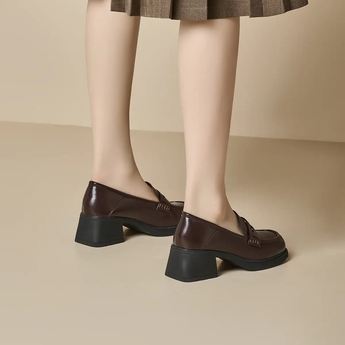 GEMEIQ Vintage Qadın Loafer 5sm 16