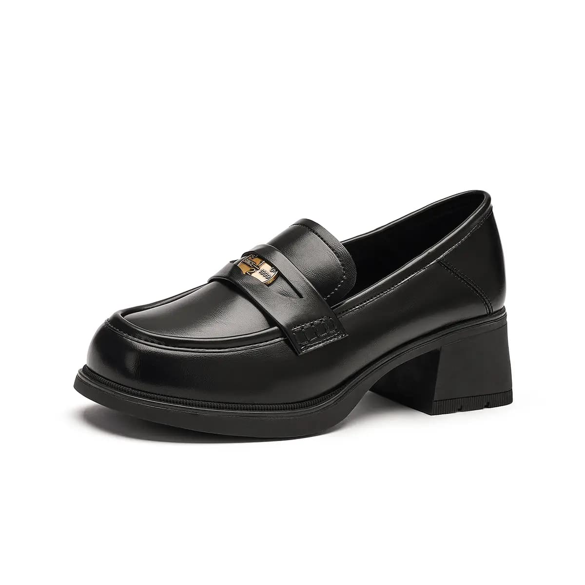 GEMEIQ Vintage Coin Decoration French Slip-On Loafers 5cm Women's