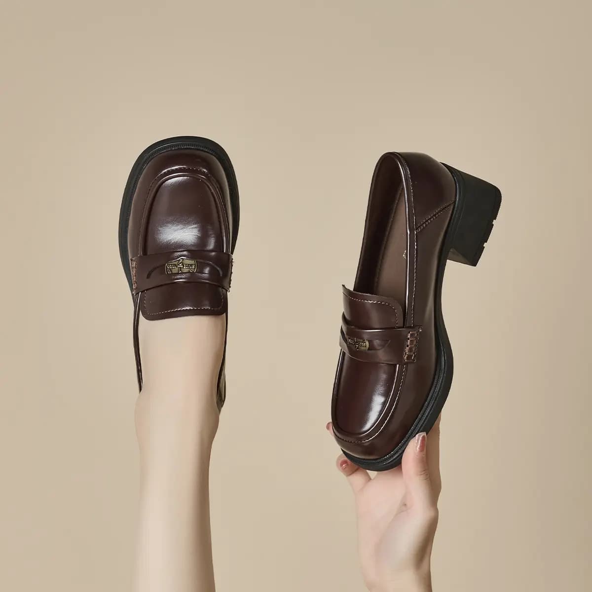 GEMEIQ Vintage Qadın Loafer 5sm 11
