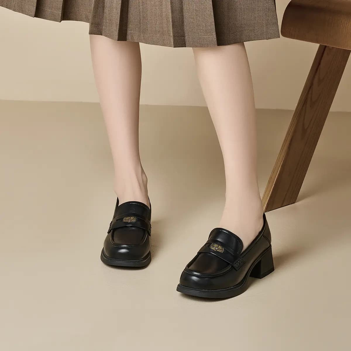 GEMEIQ Vintage Qadın Loafer 5sm 5