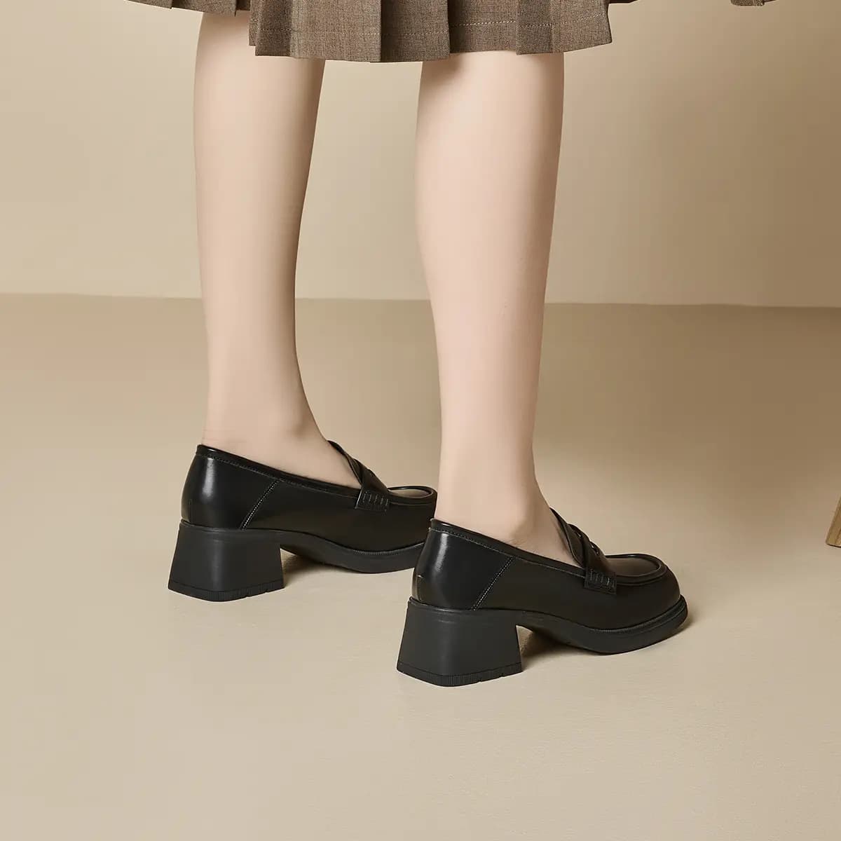 GEMEIQ Vintage Qadın Loafer 5sm 6