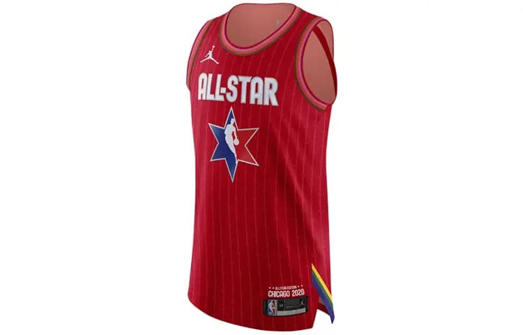 Nike NBA 2020 All-Star Edition LeBron James Authentic Kişi Basketbol Maykası Qırmızı