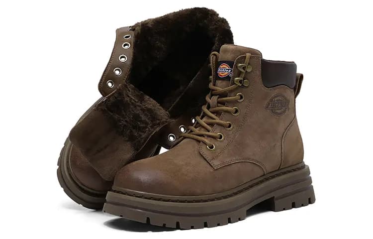 Dickies Fleece-Lined Classic Mid-Calf Martin Boots Women's Coffee 3