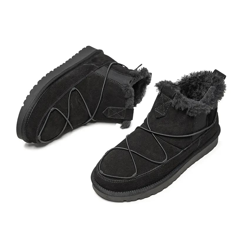 Kachioti Suede Fleece-Lined Warm Fashion Short Chelsea Boots Men's 5