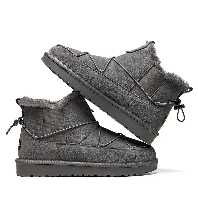 Kachioti Suede Fleece-Lined Warm Fashion Short Chelsea Boots Men's 17