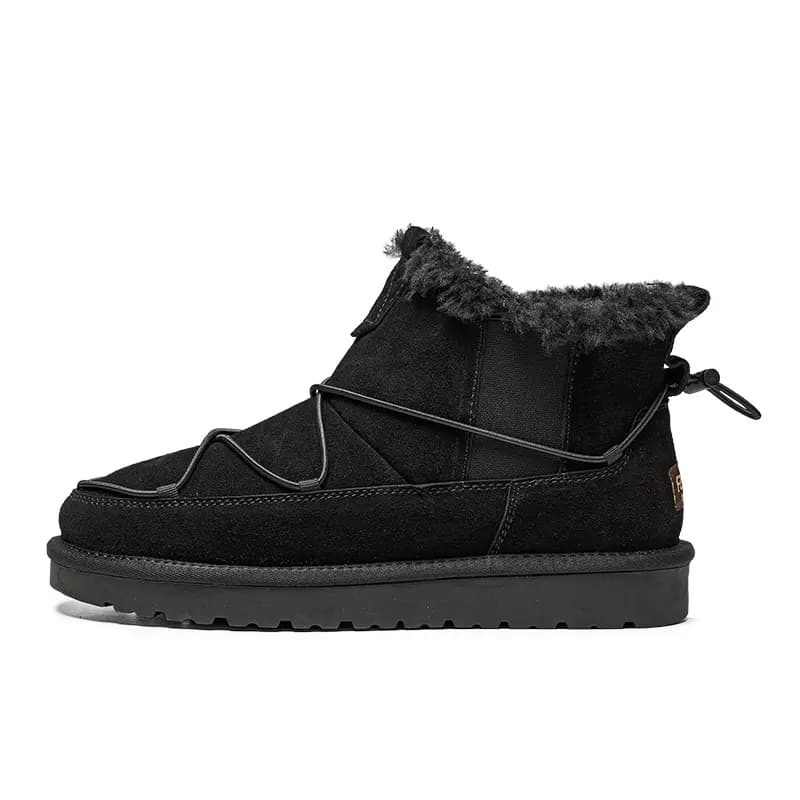 Kachioti Suede Fleece-Lined Warm Fashion Short Chelsea Boots Men's 3