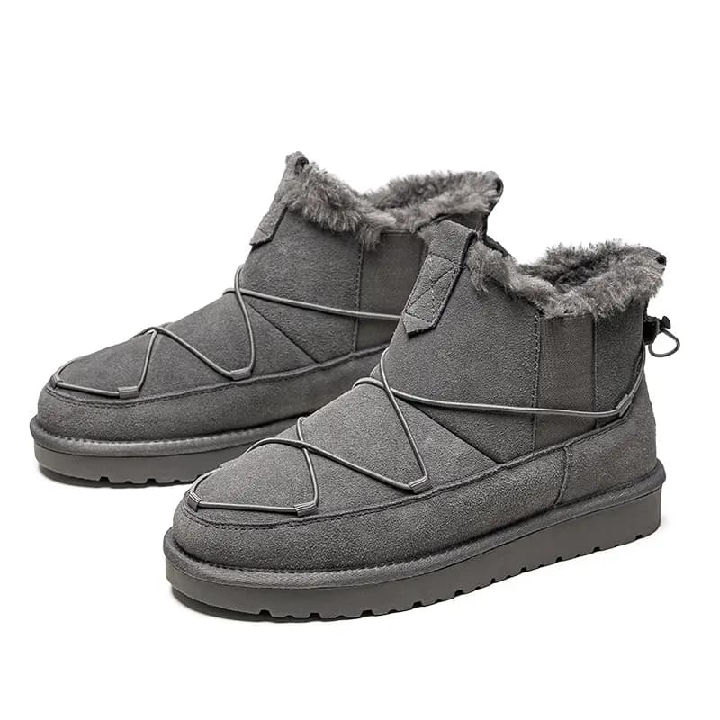 Kachioti Suede Fleece-Lined Warm Fashion Short Chelsea Boots Men's 18