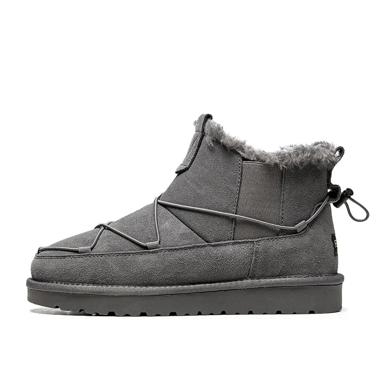 Kachioti Suede Fleece-Lined Warm Fashion Short Chelsea Boots Men's 15