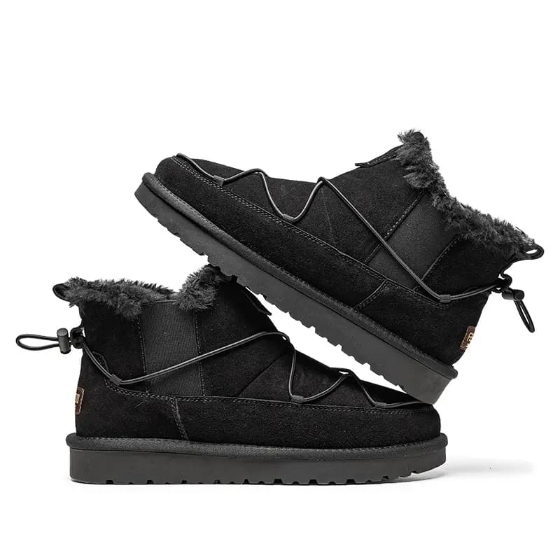 Kachioti Suede Fleece-Lined Warm Fashion Short Chelsea Boots Men's 6