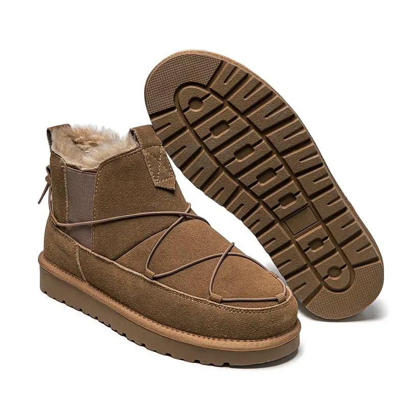 Kachioti Suede Fleece-Lined Warm Fashion Short Chelsea Boots Men's 12