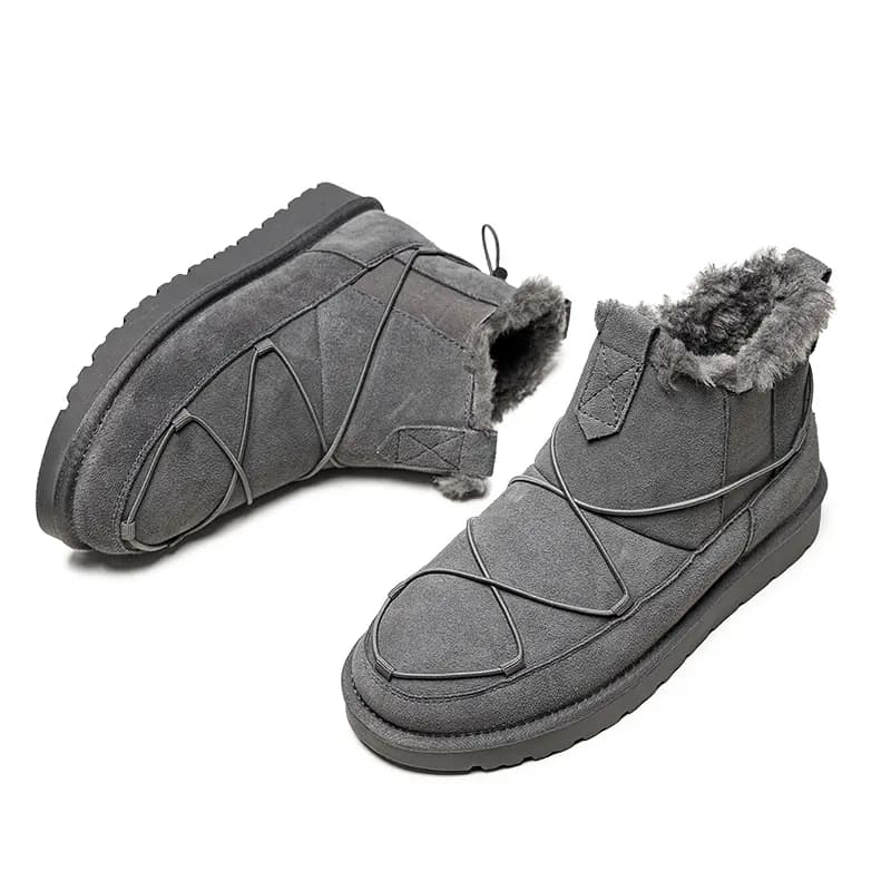 Kachioti Suede Fleece-Lined Warm Fashion Short Chelsea Boots Men's 16
