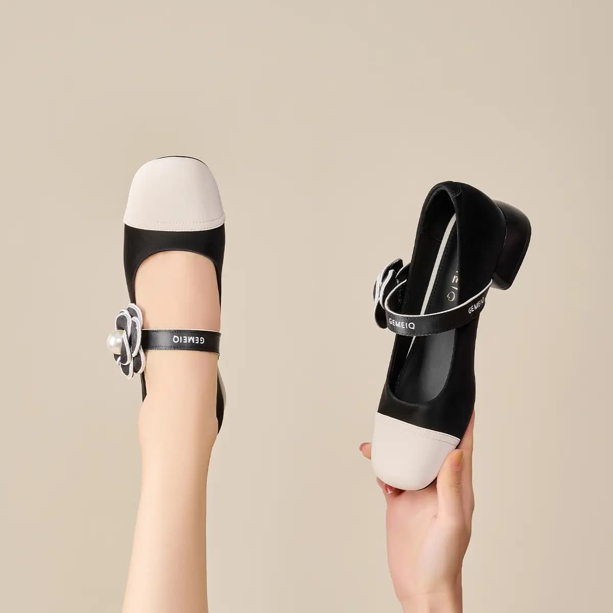 GEMEIQ Chunky Heel Mary Jane Shoes 3cm Women's 11
