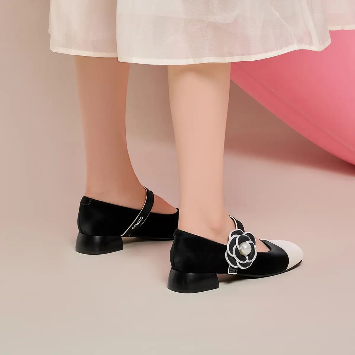 GEMEIQ Chunky Heel Mary Jane Shoes 3cm Women's 16
