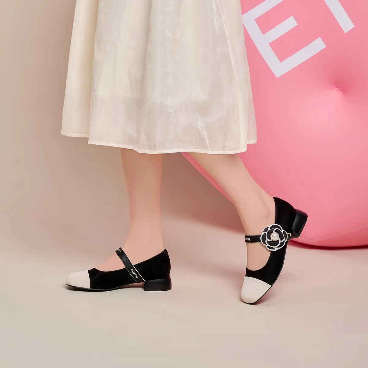 GEMEIQ Chunky Heel Mary Jane Shoes 3cm Women's 15