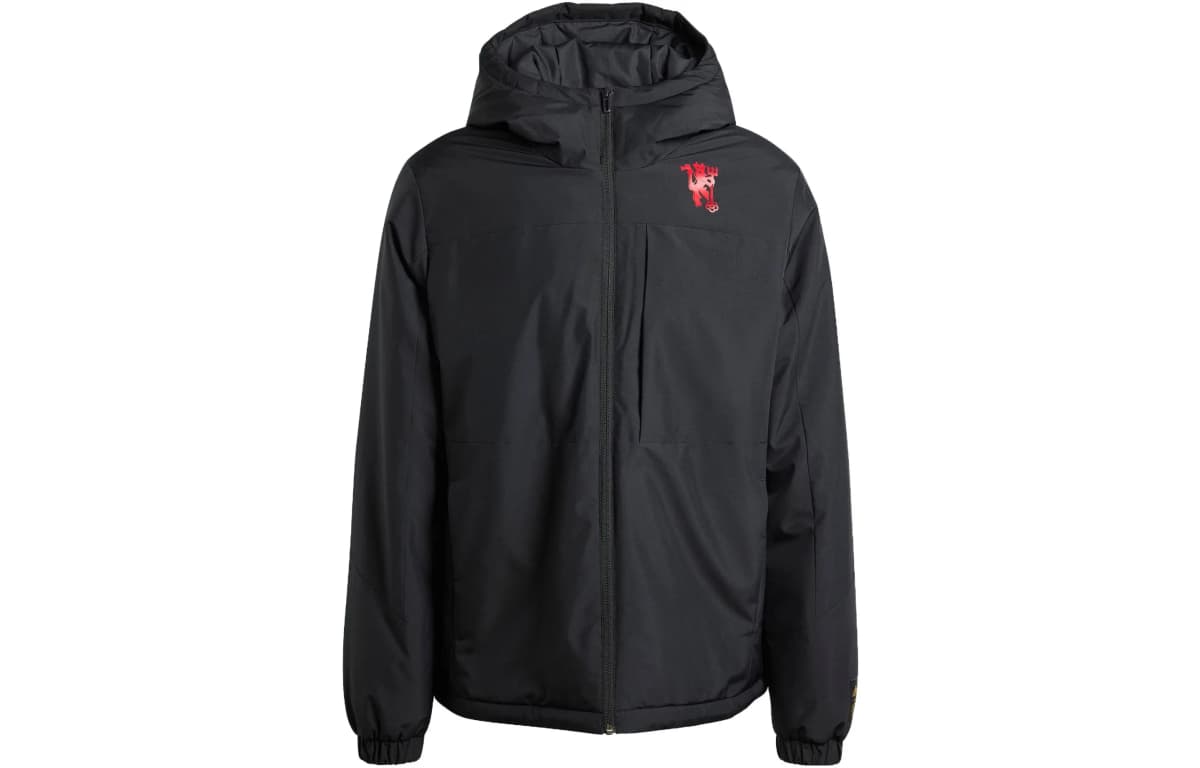 adidas FW23 Dragon Year CNY Series Manchester United Chinese Traditional Paper-Cut Football Logo Casual Culture Puffer Jacket Men's Black