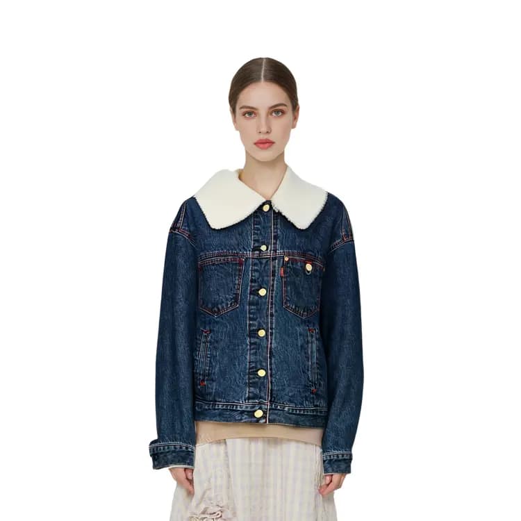 Levi’s Qadın Cins Pencəyi Mavi 7