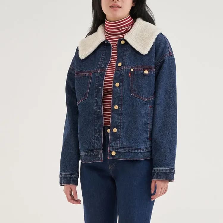 Levi’s Qadın Cins Pencəyi Mavi 5