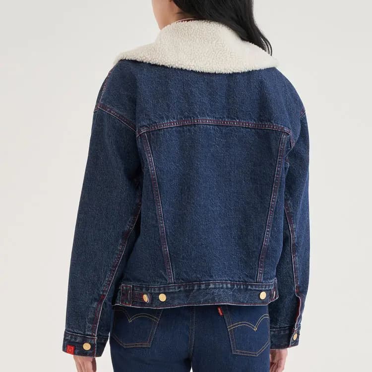 Levi’s Qadın Cins Pencəyi Mavi 4