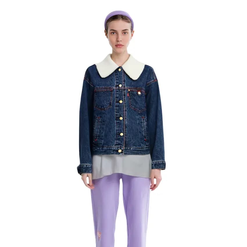 Levi’s Qadın Cins Pencəyi Mavi 8