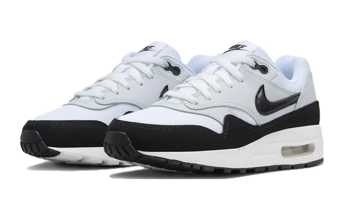 Nike Air Max 1 White Black GS 5