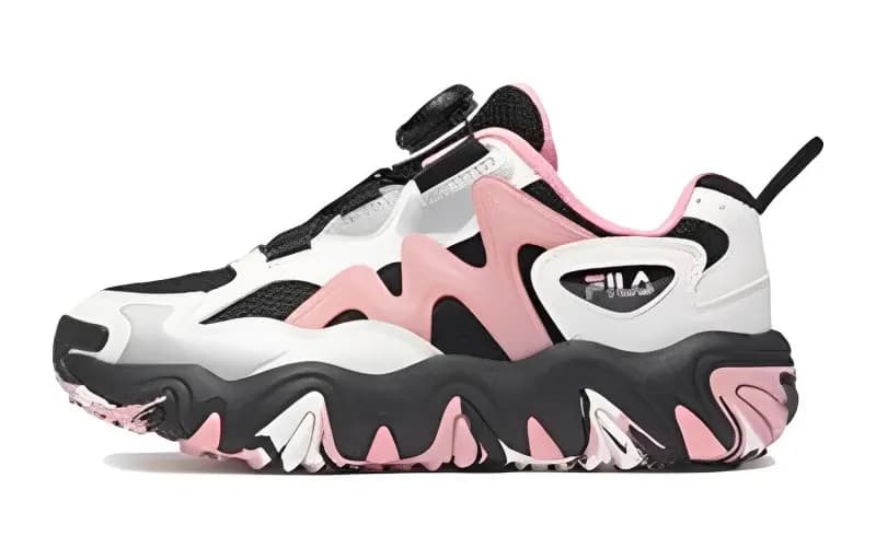 FILA KIDS TGR 4 Slip-Resistant Low-Top Kids' Outdoor Shoes Black Pink Teenagers