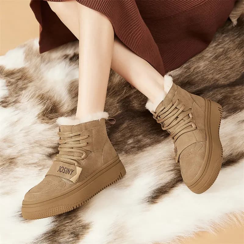 Zhuoshini Microfiber Leather Fabric Comfortable Short Boots Women's 6