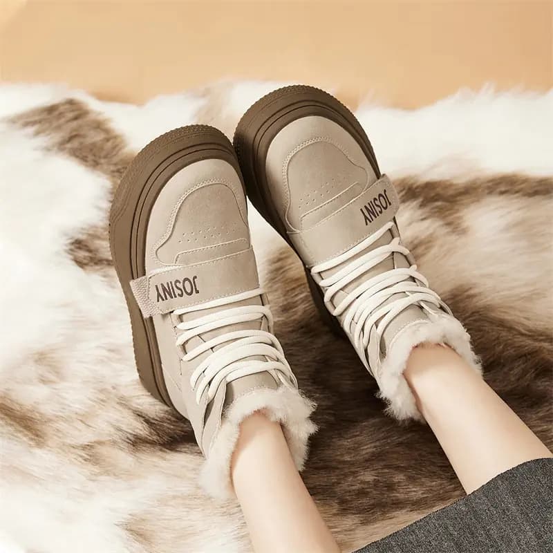 Zhuoshini Microfiber Leather Fabric Comfortable Short Boots Women's 12