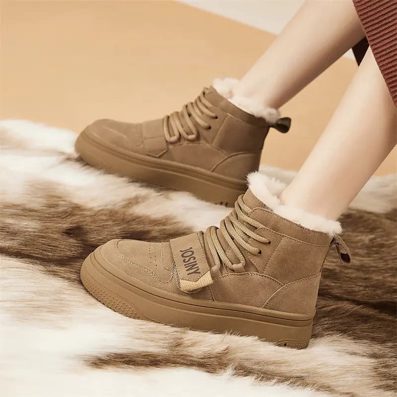 Zhuoshini Microfiber Leather Fabric Comfortable Short Boots Women's 3