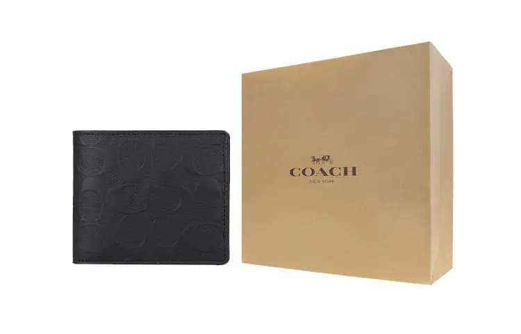 COACH 3 IN 1 Kişi Cüzdanı Qara 12