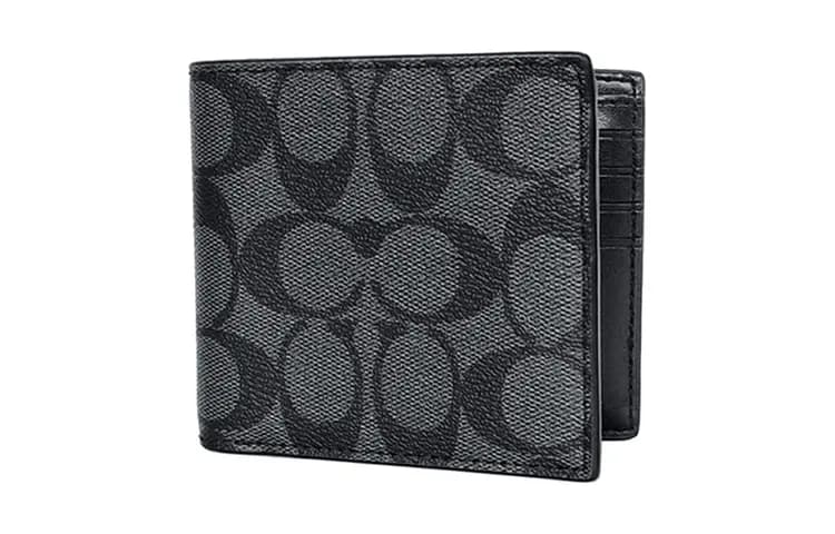 COACH Men 3 IN 1 Cüzdan Kömür/Qara 14