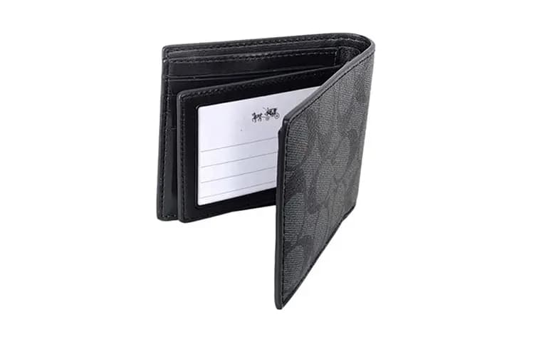 COACH Men 3 IN 1 Cüzdan Kömür/Qara 25