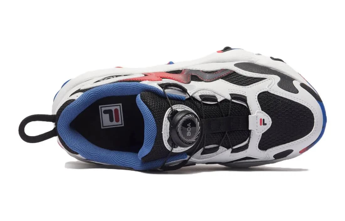FILA KIDS TGR 4 Slip-Resistant Low-Top Kids' Outdoor Shoes Black Red Blue Teenagers 3