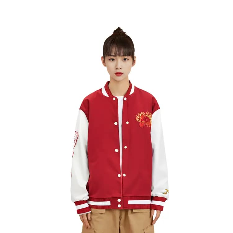 Anta Sports Life Collection Baseball Jacket Women's Rich Red 2